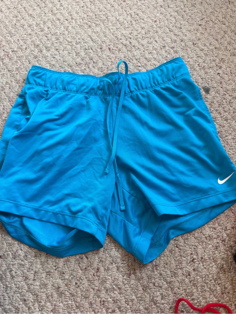 Nike Women's Bright Teal Athletic Shorts with Drawstring